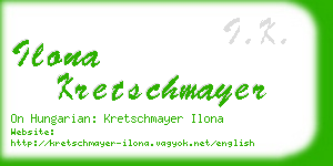 ilona kretschmayer business card